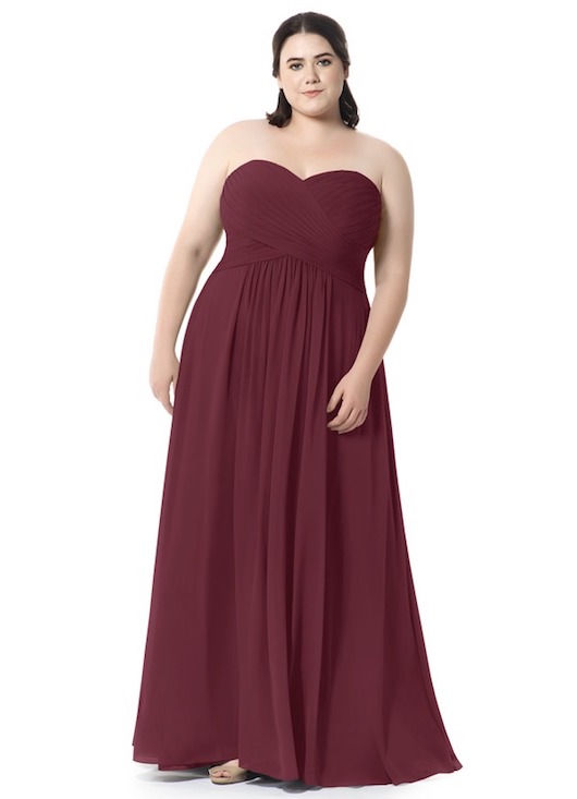 plus size bridesmaid dresses wine color