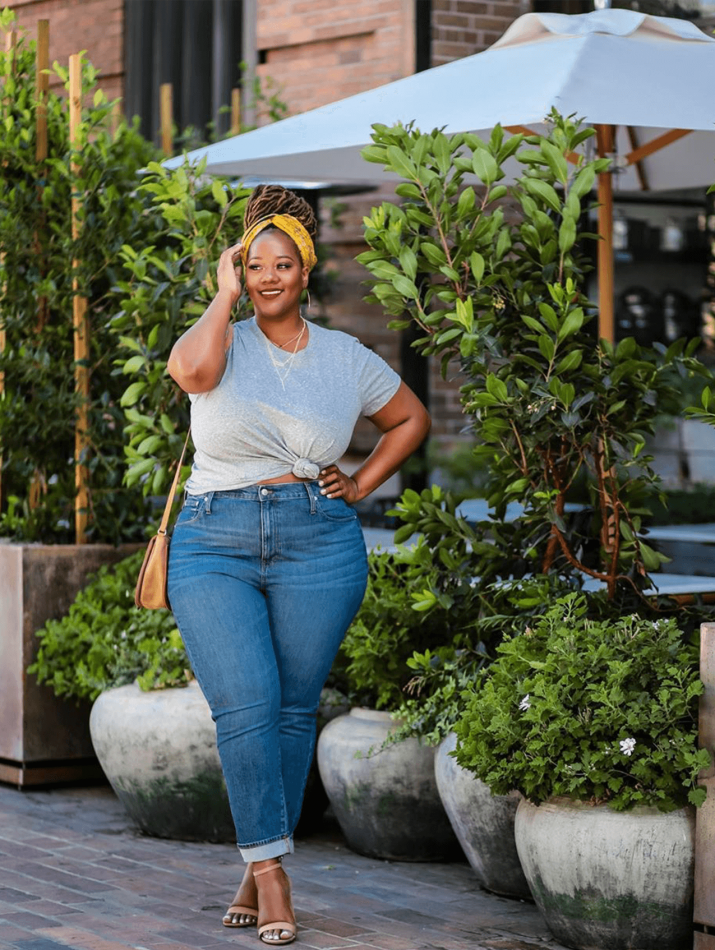 Denim outfit outlet for chubby ladies