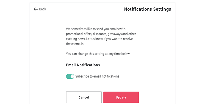 Switching on Insyze email notifications